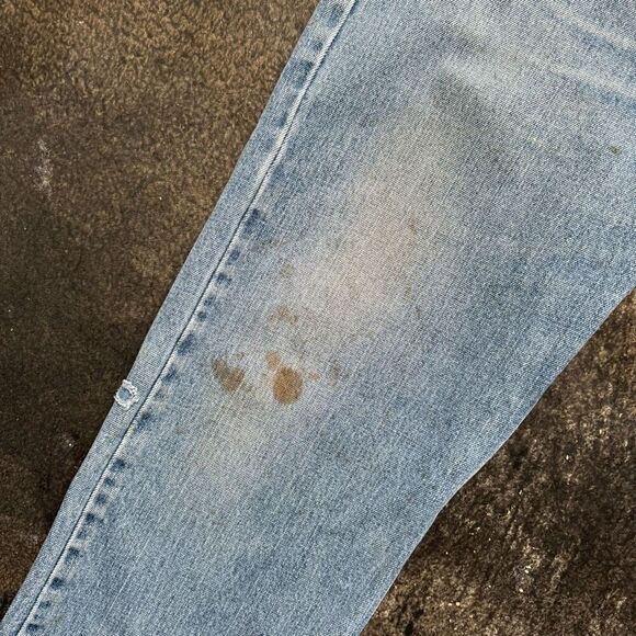 Levi’s 505 Distressed Light Wash Jeans Size 34x30 Regular Fit 100% Cotton - Picture 3 of 16